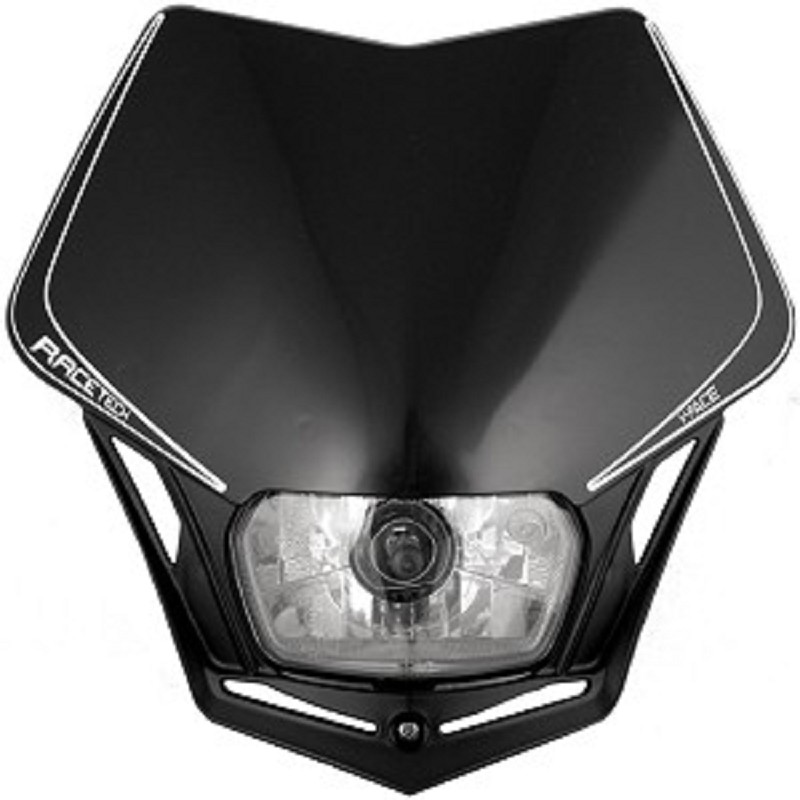 Verlichting > RACETECH Headlight 'V-Face' BLACK - Van Dijck